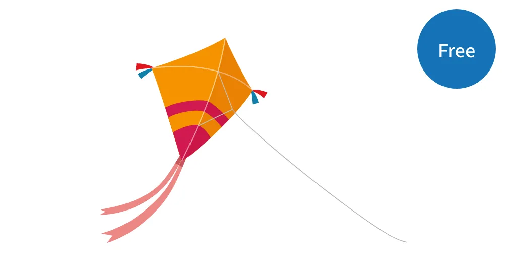 Let’s enjoy flying kites on the wide beach!